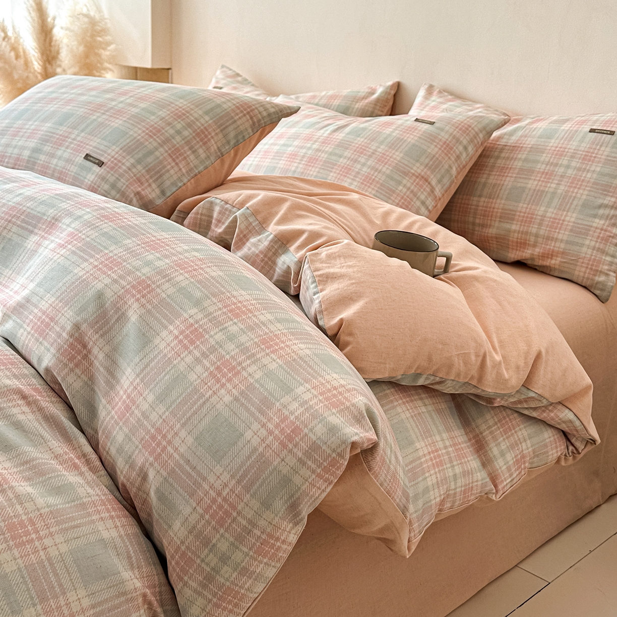 91家纺网 家纺一手货源 找家纺 （总）蓝邻家纺 2026年新款全棉棉麻侘寂风四件套系列