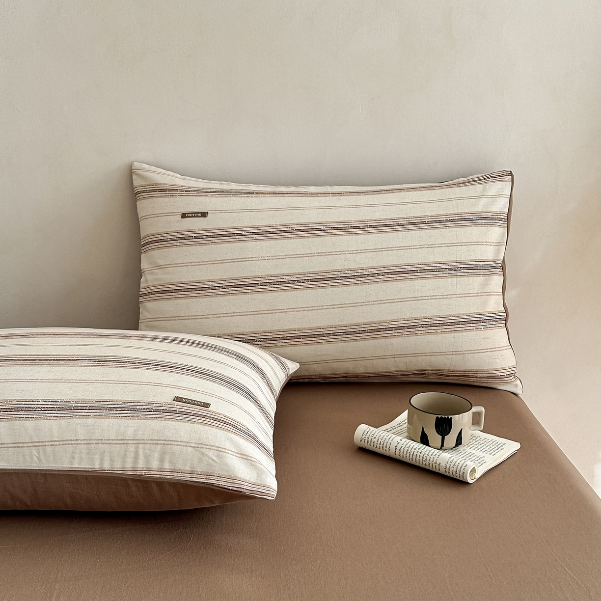 91家纺网 家纺一手货源 找家纺 （总）蓝邻家纺 2026年新款全棉棉麻侘寂风四件套系列