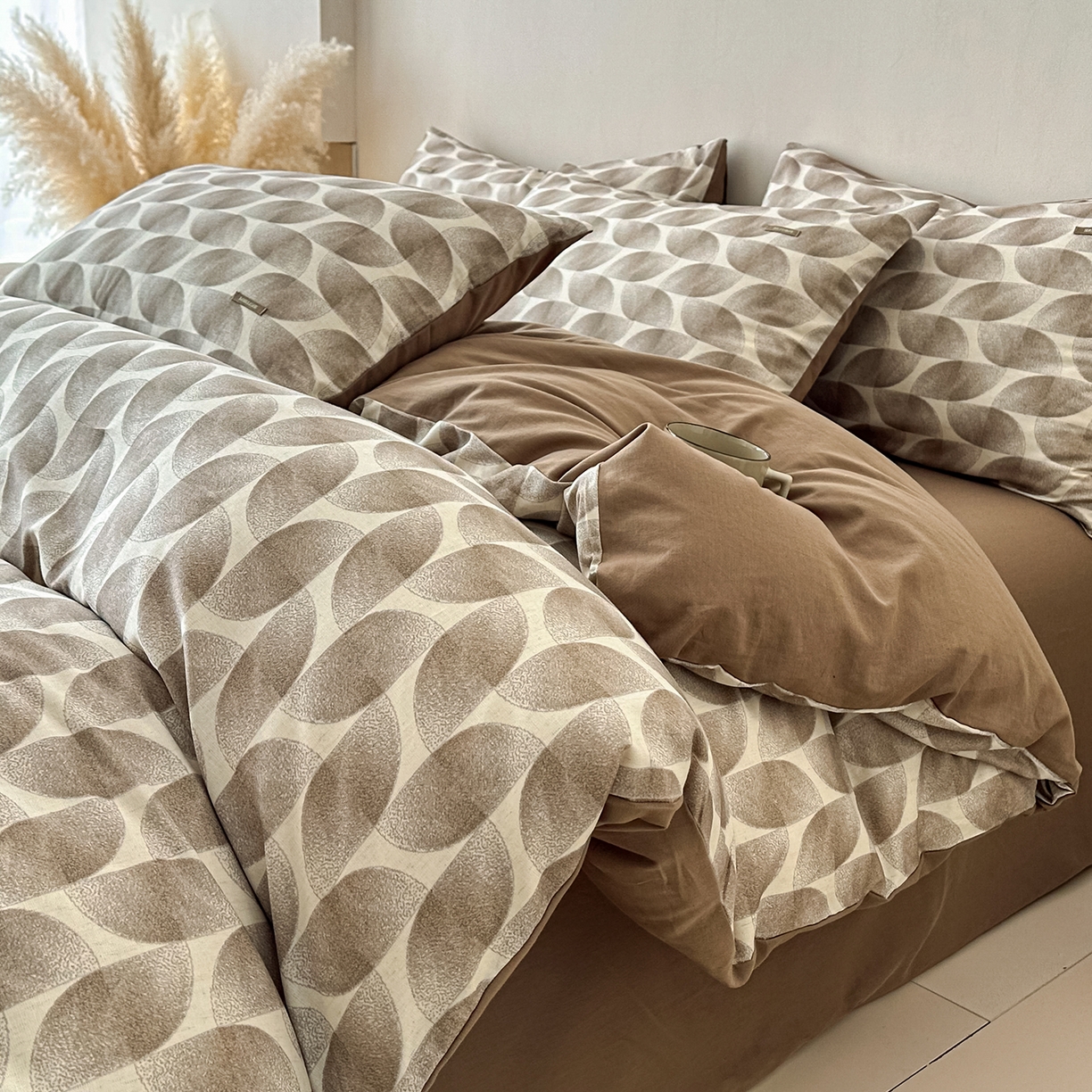 91家纺网 家纺一手货源 找家纺 （总）蓝邻家纺 2026年新款全棉棉麻侘寂风四件套系列