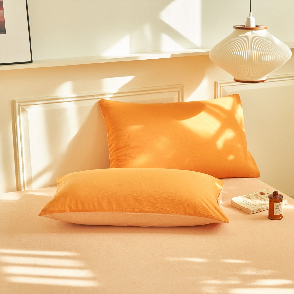 91家纺网 家纺一手货源 找家纺 恒爱家纺 2026新款全棉纯棉纯色双拼夏被四件套夏凉被空调被 佛手黄