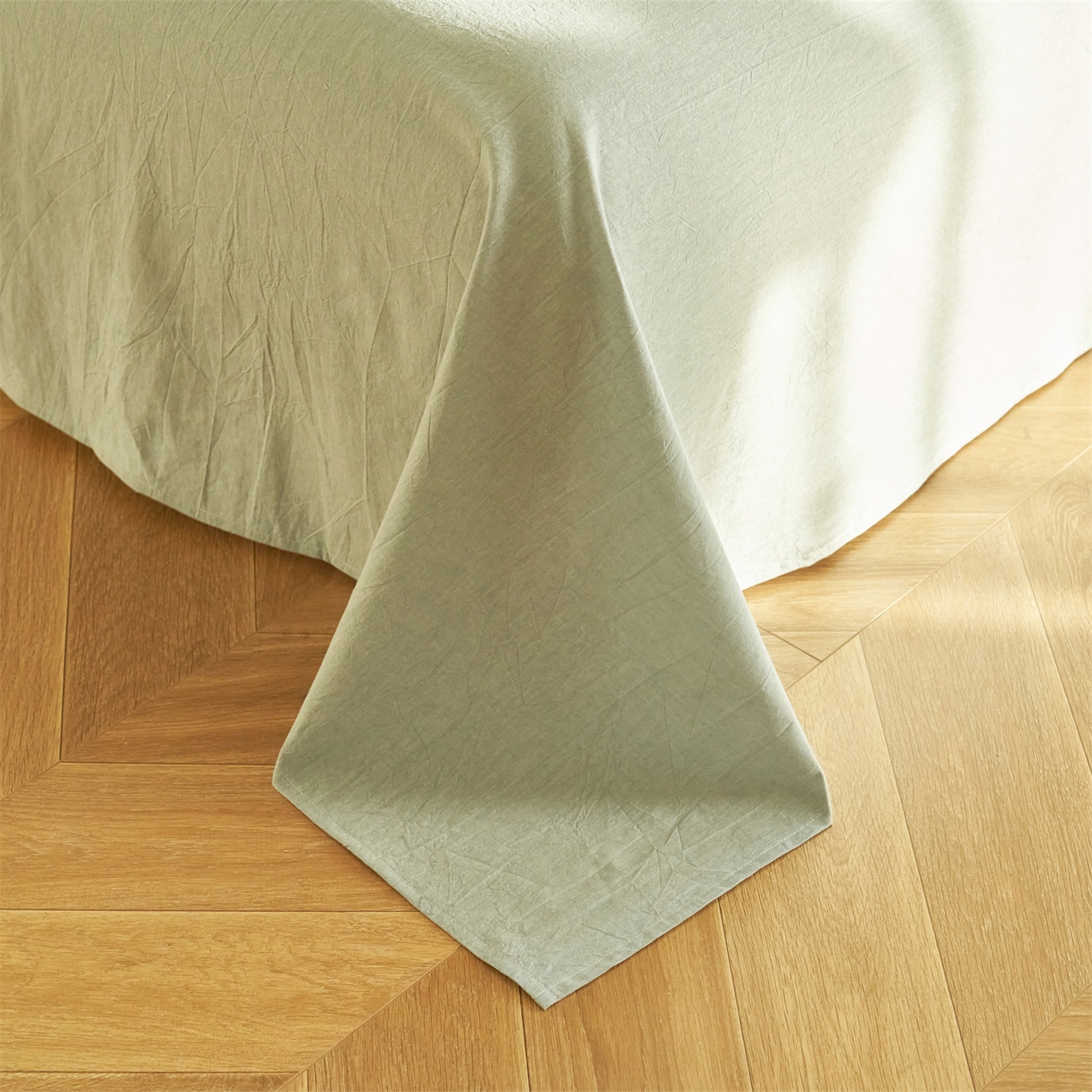 91家纺网 家纺一手货源 找家纺 恒爱家纺 2026新款全棉纯棉纯色双拼夏被四件套夏凉被空调被 美人玉