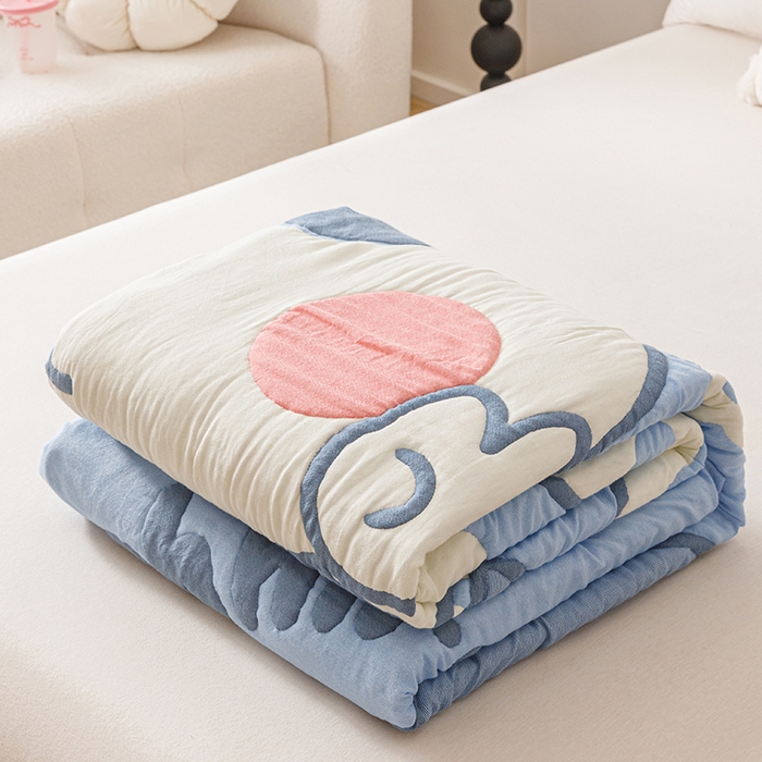 91家纺网 家纺一手货源 找家纺 朴尔家纺-毛巾被 2026年纯棉云朵棉十层加厚清柔纱布泡芙被 泡芙汪