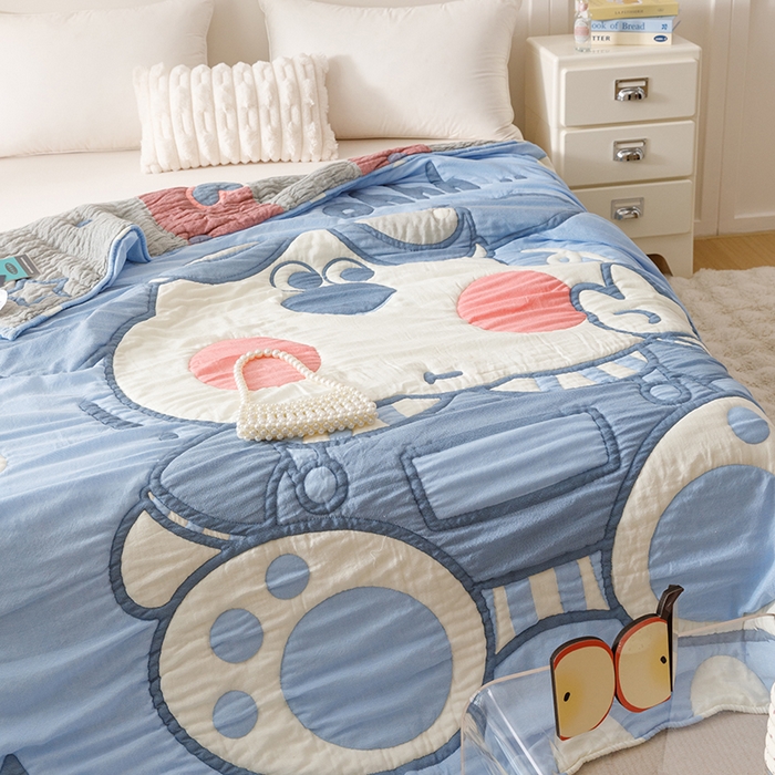 91家纺网 家纺一手货源 找家纺 朴尔家纺-毛巾被 2026年纯棉云朵棉十层加厚清柔纱布泡芙被 泡芙汪