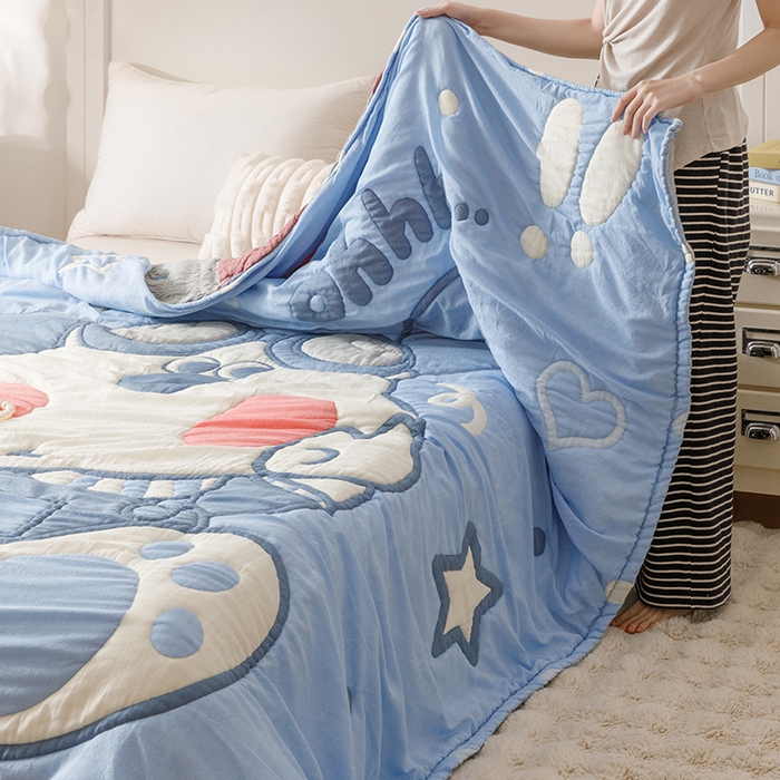 91家纺网 家纺一手货源 找家纺 朴尔家纺-毛巾被 2026年纯棉云朵棉十层加厚清柔纱布泡芙被 泡芙汪