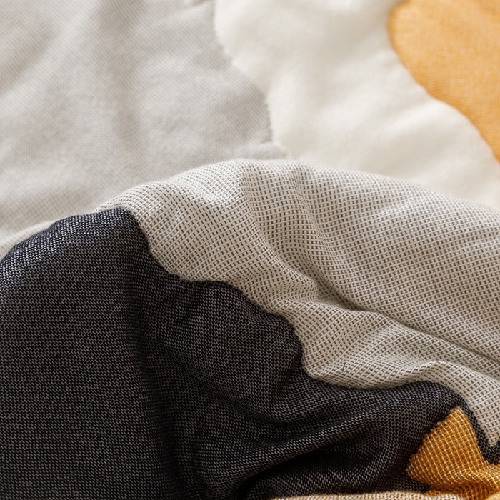 91家纺网 家纺一手货源 找家纺 朴尔家纺-毛巾被 2026年纯棉云朵棉十层加厚清柔纱布泡芙被 气球熊猫