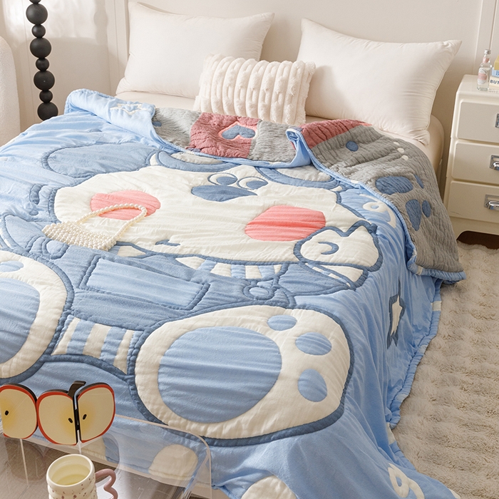 91家纺网 家纺一手货源 找家纺 朴尔家纺-毛巾被 2026年纯棉云朵棉十层加厚清柔纱布泡芙被 泡芙汪