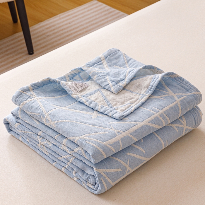 91家纺网 家纺一手货源 找家纺 （总） 2026新款全棉纯棉水洗柔绉三层纱布毛巾被