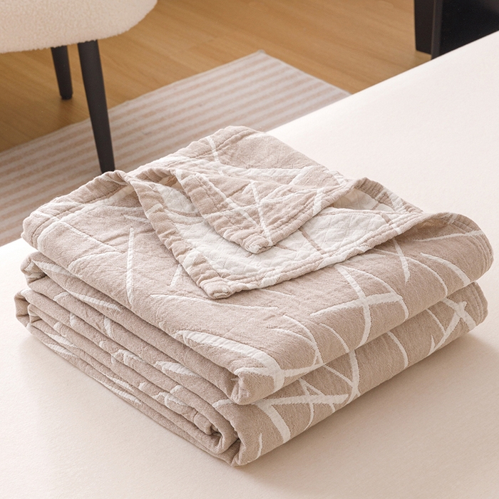 91家纺网 家纺一手货源 找家纺 （总） 2026新款全棉纯棉水洗柔绉三层纱布毛巾被