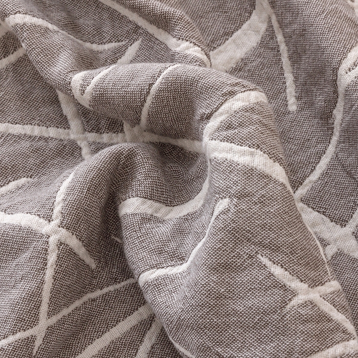 91家纺网 家纺一手货源 找家纺  2026新款全棉纯棉水洗柔绉三层纱布毛巾被 流星-灰