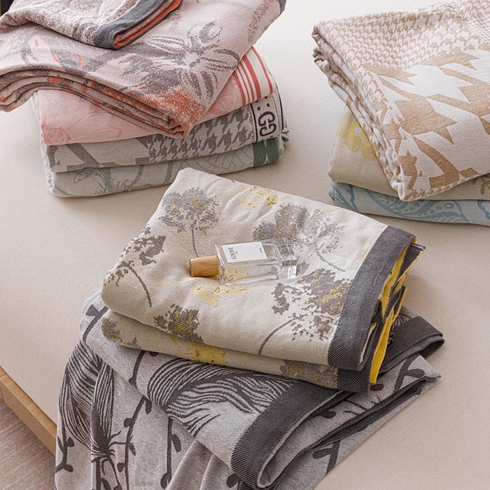 91家纺网 家纺一手货源 找家纺 （总）朴尔家纺-毛巾被 2026新款柔滑竹纤维双层纱布冷感毯毛巾被