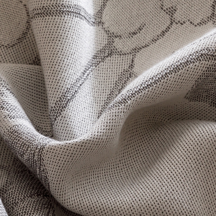 91家纺网 家纺一手货源 找家纺 朴尔家纺-毛巾被 2026新款柔滑竹纤维双层纱布冷感毯毛巾被 浅花漫-灰