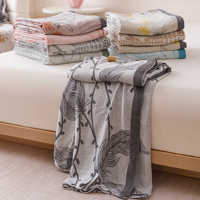 91家纺网 家纺一手货源 找家纺 （总）朴尔家纺-毛巾被 2026新款柔滑竹纤维双层纱布冷感毯毛巾被