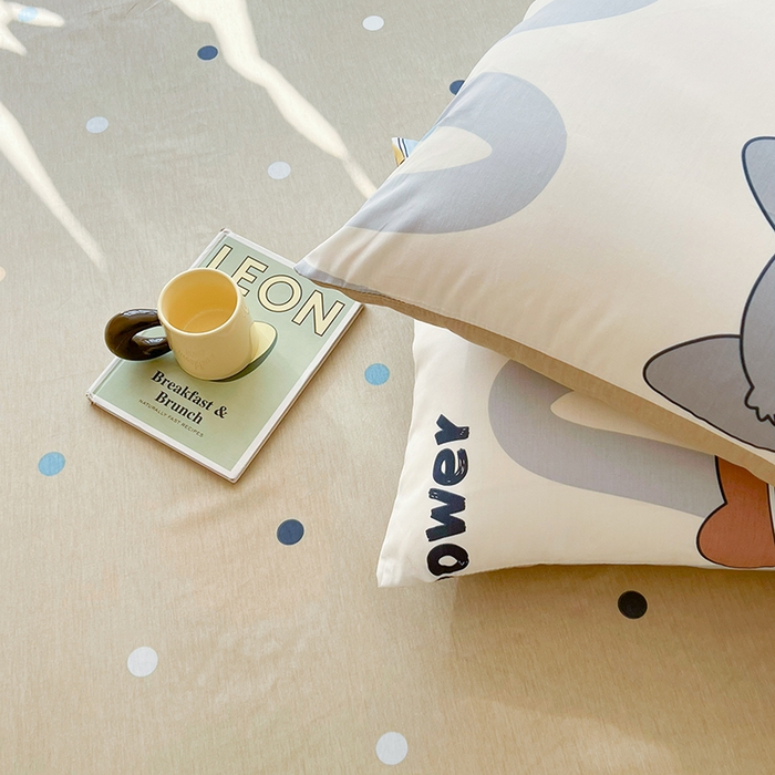 91家纺网 家纺一手货源 找家纺 爱诗诺家纺 2026新款100%全棉纯棉印花四件套【送货上门.多少都可以送】 波朗灰