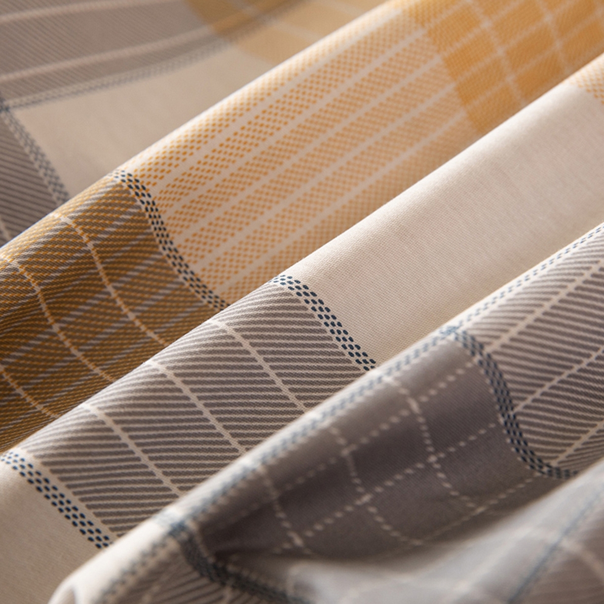 91家纺网 家纺一手货源 找家纺 八十八家纺 2026新款无印风全棉纯棉斜纹条格单床单床单单件单品床单 山川