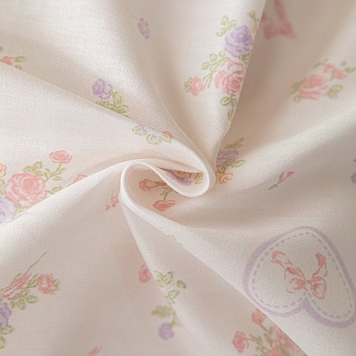 91家纺网 家纺一手货源 找家纺 爱诗诺家纺 2026新款100%全棉纯棉印花四件套【送货上门.多少都可以送】 点点曼莎-粉