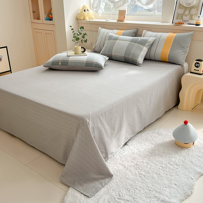 91家纺网 家纺一手货源 找家纺 爱诗诺家纺 2026新款100%全棉纯棉印花四件套【送货上门.多少都可以送】 里斯本灰