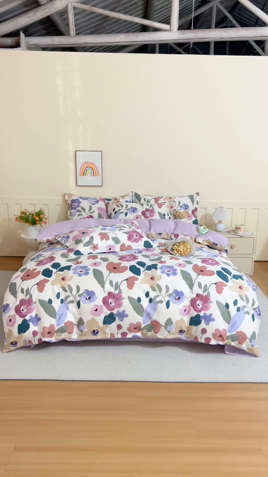 91家纺网 家纺一手货源 找家纺 爱诗诺家纺 2026新款100%全棉纯棉印花四件套【送货上门.多少都可以送】 苏林