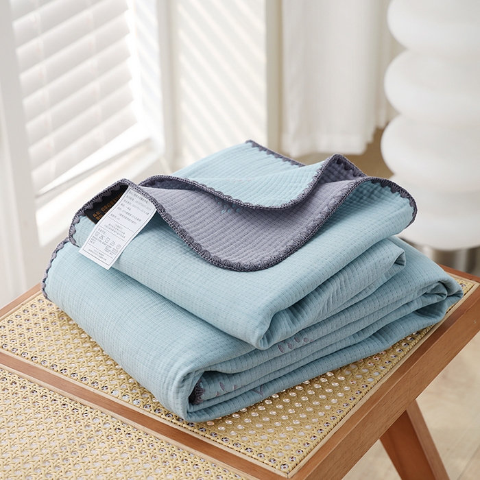 91家纺网 家纺一手货源 找家纺 （总）朴尔家纺-毛巾被 2026新款柔绵绵风贝壳针复合工艺六层纱布毛巾被盖毯-朴尔经典款常年备货