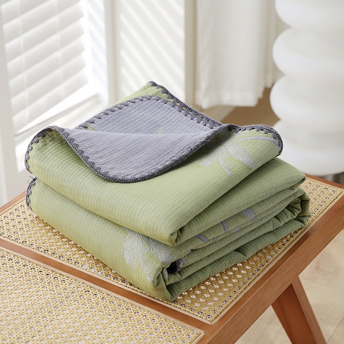 91家纺网 家纺一手货源 找家纺 （总）朴尔家纺-毛巾被 2026新款柔绵绵风贝壳针复合工艺六层纱布毛巾被盖毯-朴尔经典款常年备货