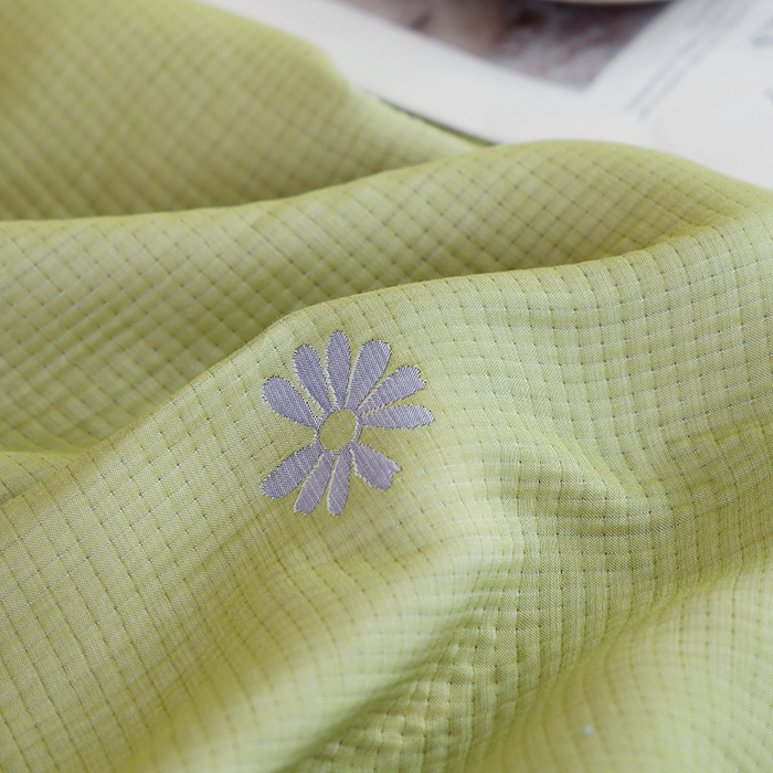 91家纺网 家纺一手货源 找家纺 朴尔家纺-毛巾被 2026新款柔绵绵风贝壳针复合工艺六层纱布毛巾被盖毯-朴尔经典款常年备货 风中雏菊-绿