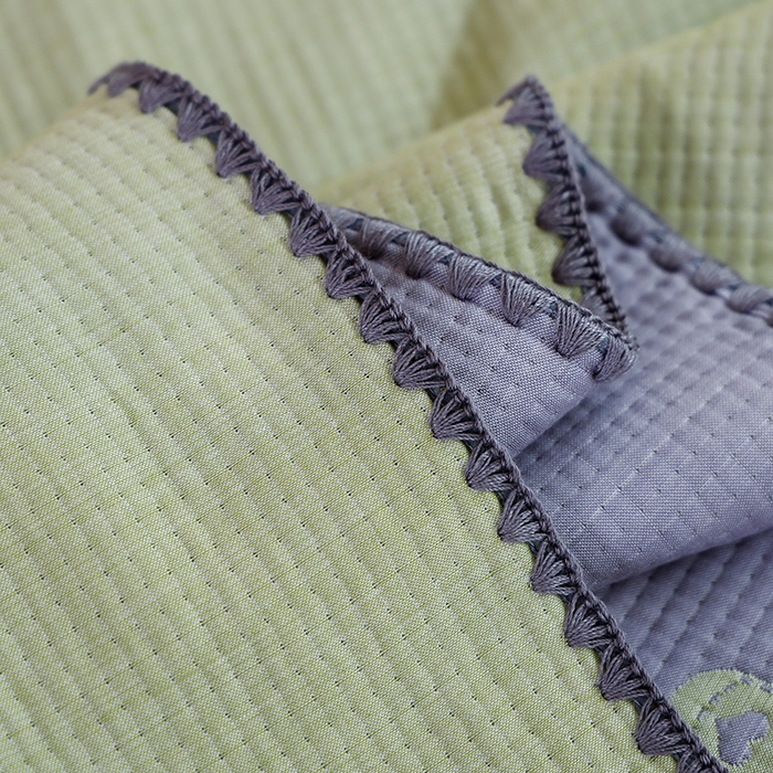 91家纺网 家纺一手货源 找家纺 朴尔家纺-毛巾被 2026新款柔绵绵风贝壳针复合工艺六层纱布毛巾被盖毯-朴尔经典款常年备货 晨雨-绿