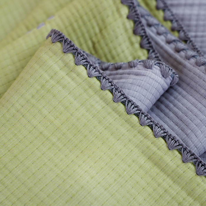 91家纺网 家纺一手货源 找家纺 朴尔家纺-毛巾被 2026新款柔绵绵风贝壳针复合工艺六层纱布毛巾被盖毯-朴尔经典款常年备货 风中雏菊-绿