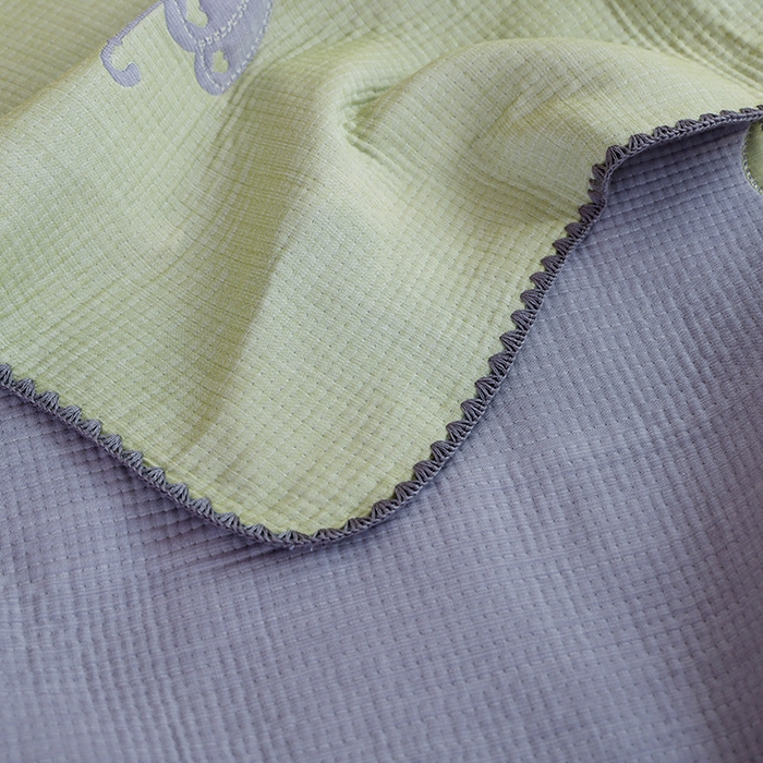 91家纺网 家纺一手货源 找家纺 朴尔家纺-毛巾被 2026新款柔绵绵风贝壳针复合工艺六层纱布毛巾被盖毯-朴尔经典款常年备货 晨雨-绿