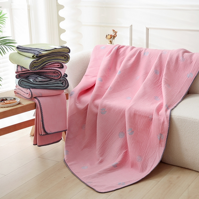 （总）朴尔家纺-毛巾被 2026新款柔绵绵风贝壳针复合工艺六层纱布毛巾被盖毯-朴尔经典款常年备货