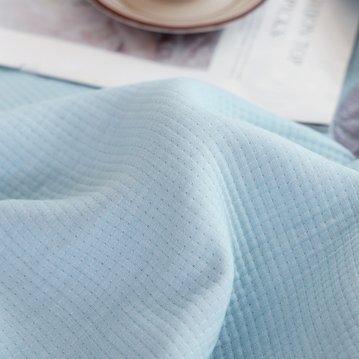 91家纺网 家纺一手货源 找家纺 朴尔家纺-毛巾被 2026新款柔绵绵风贝壳针复合工艺六层纱布毛巾被盖毯-朴尔经典款常年备货 晨雨-蓝