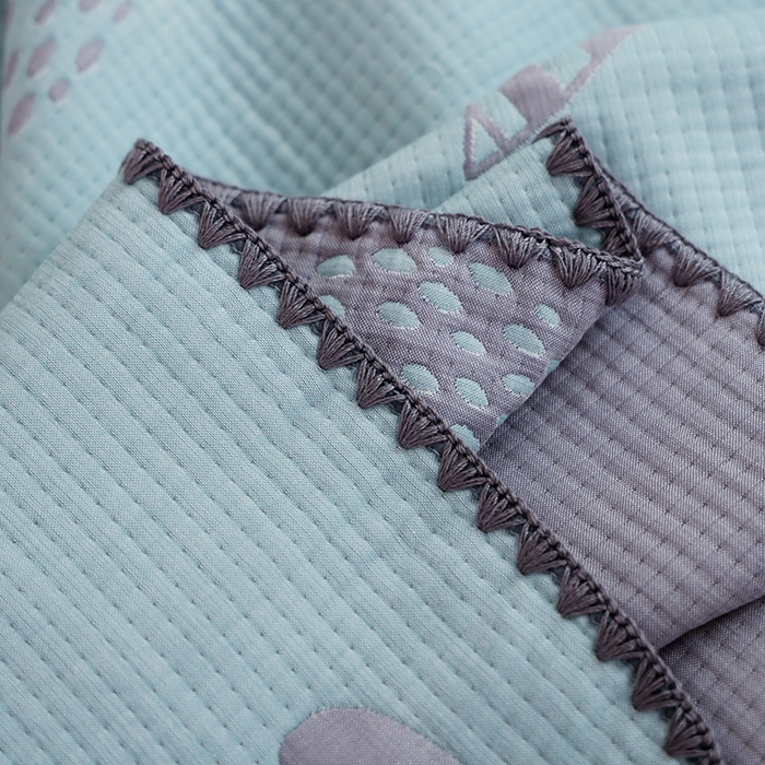 91家纺网 家纺一手货源 找家纺 朴尔家纺-毛巾被 2026新款柔绵绵风贝壳针复合工艺六层纱布毛巾被盖毯-朴尔经典款常年备货 心叶-蓝