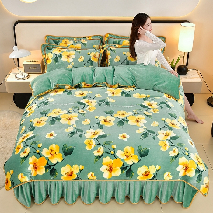 91家纺网 家纺一手货源 找家纺 （总推）诺梵家纺 2025新款8.5斤牛奶绒四件套金貂绒法莱绒水晶绒珊瑚绒