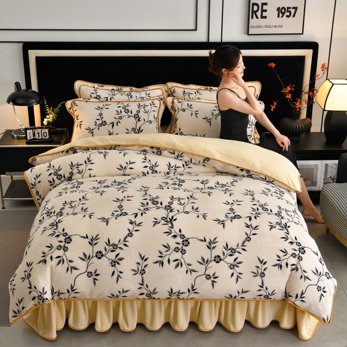 91家纺网 家纺一手货源 找家纺 （总推）诺梵家纺 2025新款8.5斤牛奶绒四件套金貂绒法莱绒水晶绒珊瑚绒