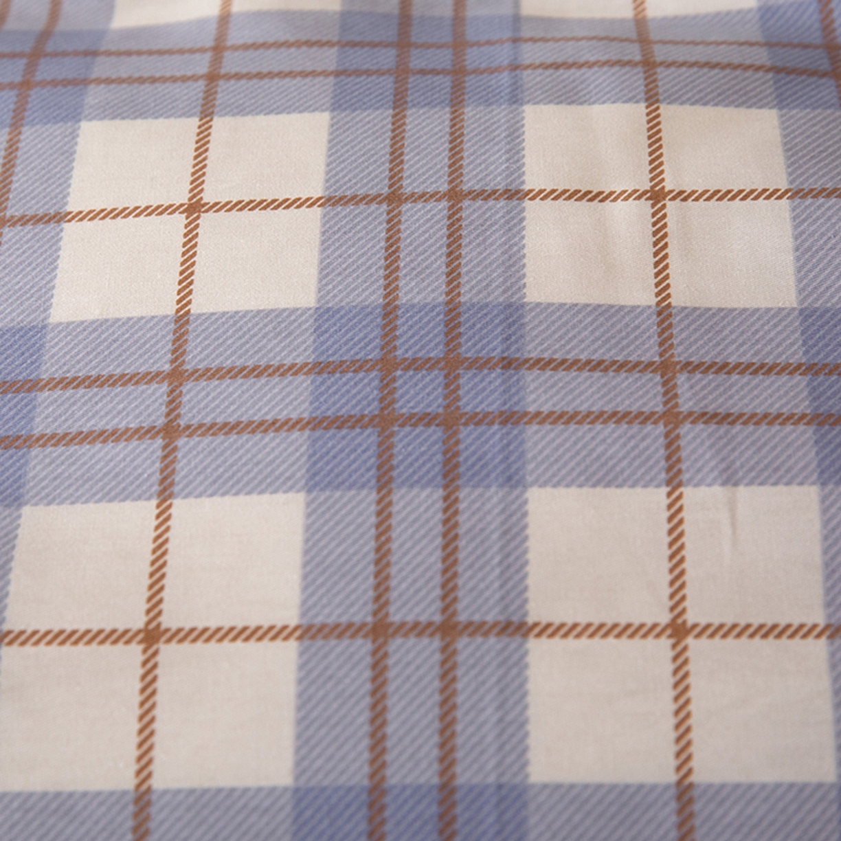 91家纺网 家纺一手货源 找家纺 八十八家纺 2026新款无印风全棉纯棉斜纹条格四件套 青岚