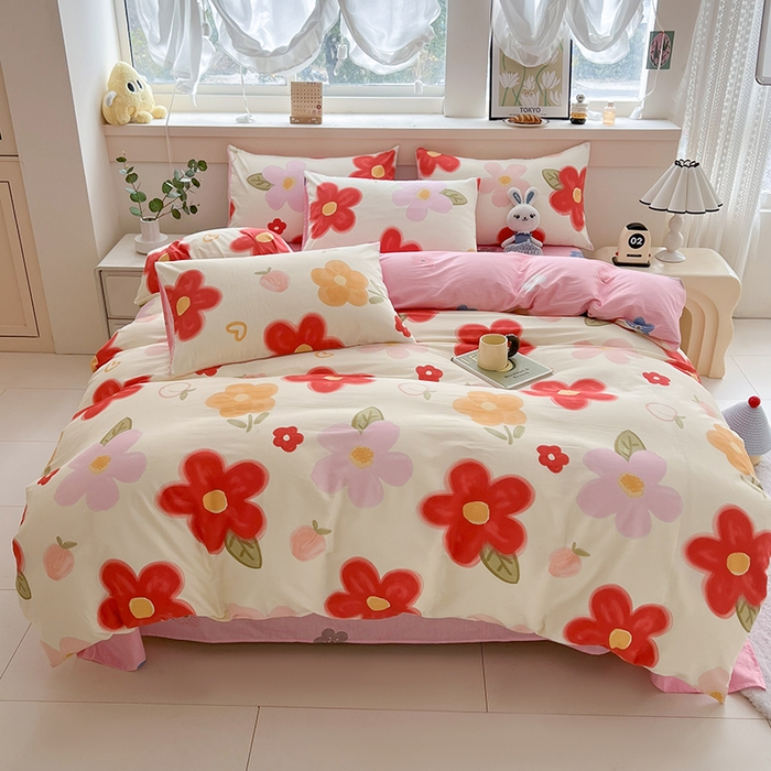 91家纺网 家纺一手货源 找家纺 爱诗诺家纺 2026新款100%全棉纯棉床单单件床单单品单床单【送货上门.多少都可以送】 花儿乐团米