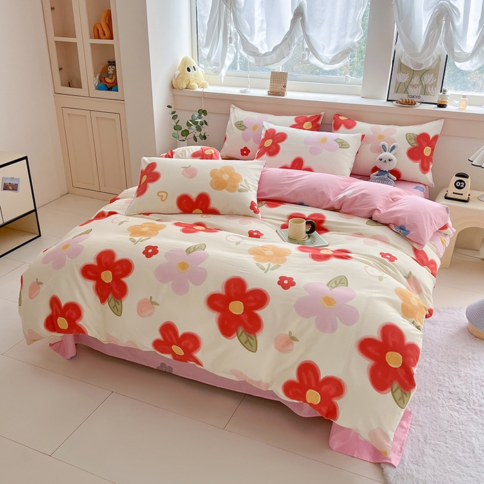 91家纺网 家纺一手货源 找家纺 爱诗诺家纺 2026新款100%全棉纯棉床单单件床单单品单床单【送货上门.多少都可以送】 花儿乐团米