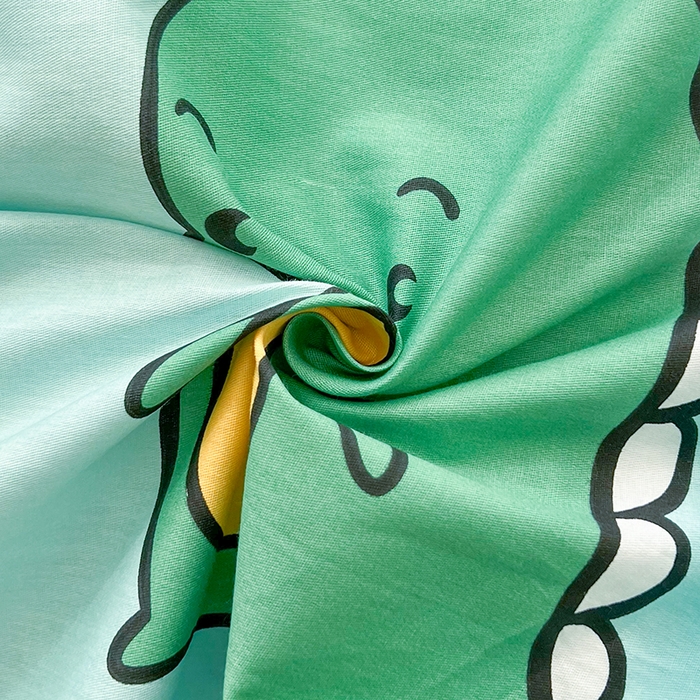 91家纺网 家纺一手货源 找家纺 爱诗诺家纺 2026新款100%全棉纯棉床单单件床单单品单床单【送货上门.多少都可以送】 恐龙告白绿