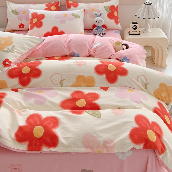 91家纺网 家纺一手货源 找家纺 爱诗诺家纺 2026新款100%全棉纯棉单枕套枕套单件单品枕套【送货上门.多少都可以送】 花儿乐团米