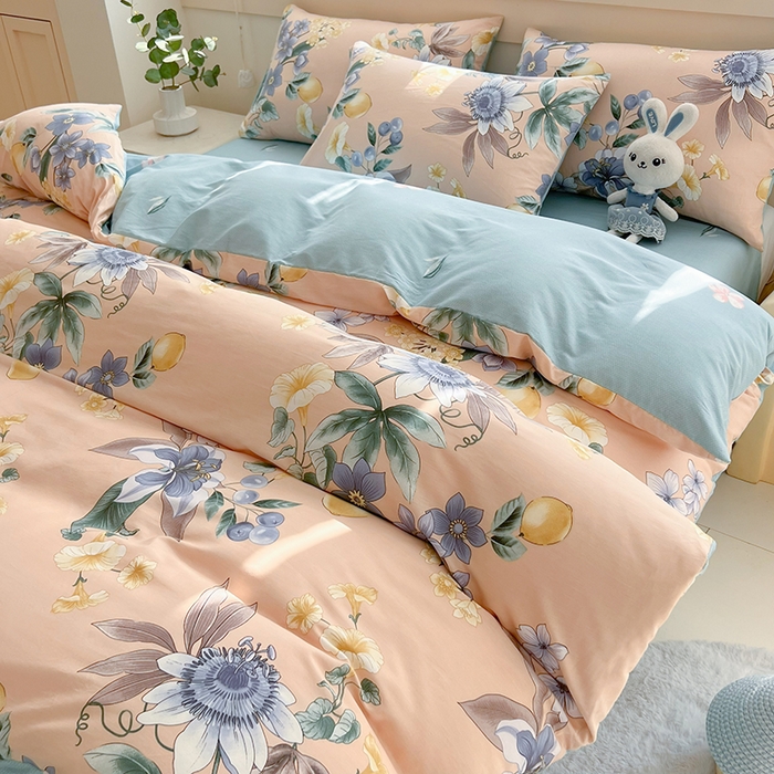 91家纺网 家纺一手货源 找家纺 爱诗诺2025加厚生态棉磨毛四件套高克重植物羊绒四件套大量现货 风吹麦浪