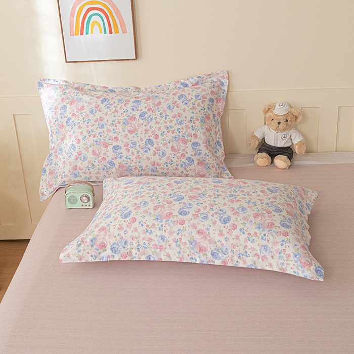 91家纺网 家纺一手货源 找家纺 爱诗诺家纺 2026新款100%全棉纯棉单被套被套单件单品被套【送货上门.多少都可以送】 云絮花-粉