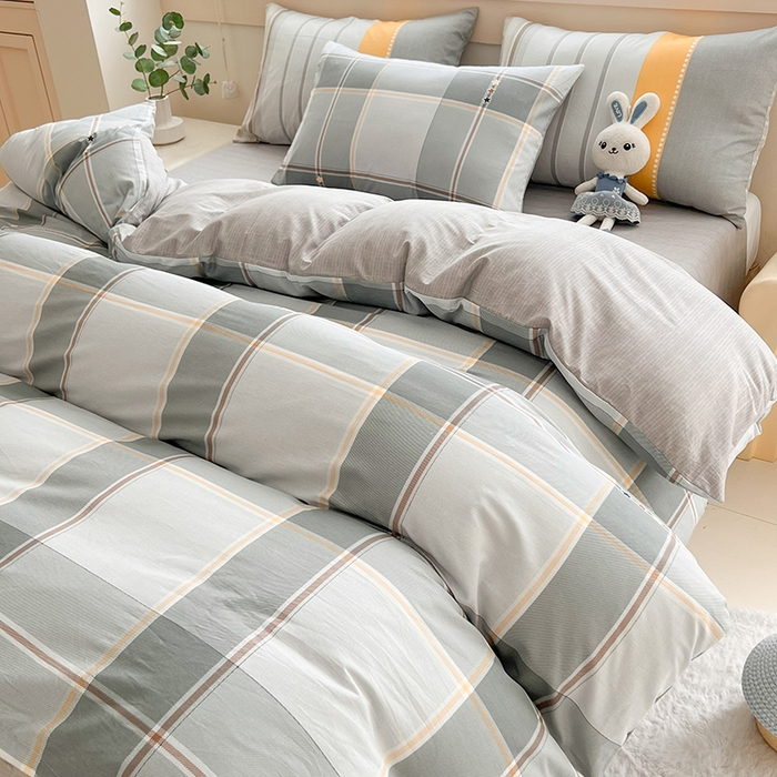 爱诗诺家纺 2026新款100%全棉纯棉单被套被套单件单品被套【送货上门.多少都可以送】 里斯本灰