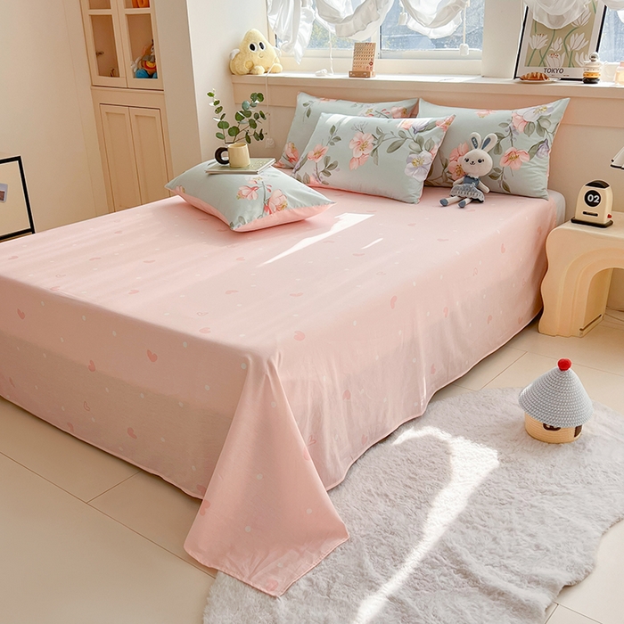 91家纺网 家纺一手货源 找家纺 爱诗诺家纺 2026新款100%全棉纯棉单被套被套单件单品被套【送货上门.多少都可以送】 云想花荣绿