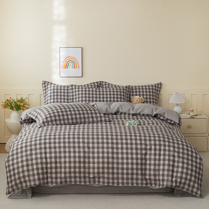 91家纺网 家纺一手货源 找家纺 爱诗诺家纺 2026新款100%全棉纯棉单被套被套单件单品被套【送货上门.多少都可以送】 优品阁-灰