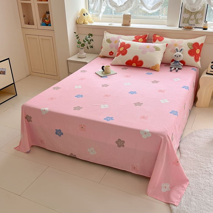 91家纺网 家纺一手货源 找家纺 爱诗诺家纺 2026新款100%全棉纯棉单被套被套单件单品被套【送货上门.多少都可以送】 花儿乐团米