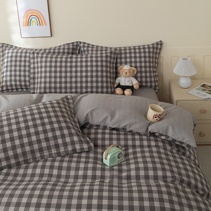 91家纺网 家纺一手货源 找家纺 爱诗诺家纺 2026新款100%全棉纯棉单被套被套单件单品被套【送货上门.多少都可以送】 优品阁-灰