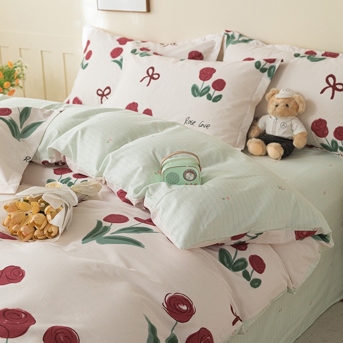 91家纺网 家纺一手货源 找家纺 爱诗诺家纺 2026新款100%全棉纯棉单被套被套单件单品被套【送货上门.多少都可以送】 梦汐-粉