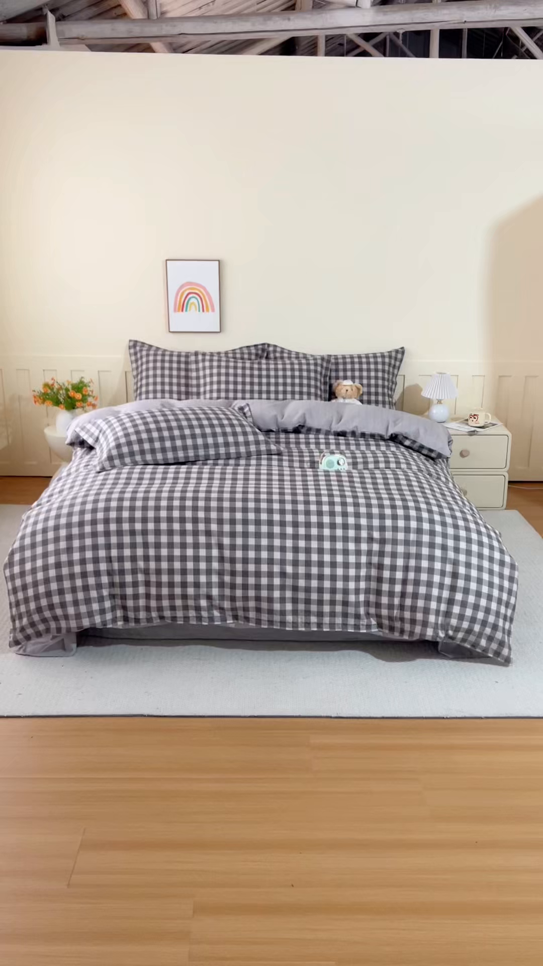 91家纺网 家纺一手货源 找家纺 爱诗诺家纺 2026新款100%全棉纯棉单被套被套单件单品被套【送货上门.多少都可以送】 优品阁-灰