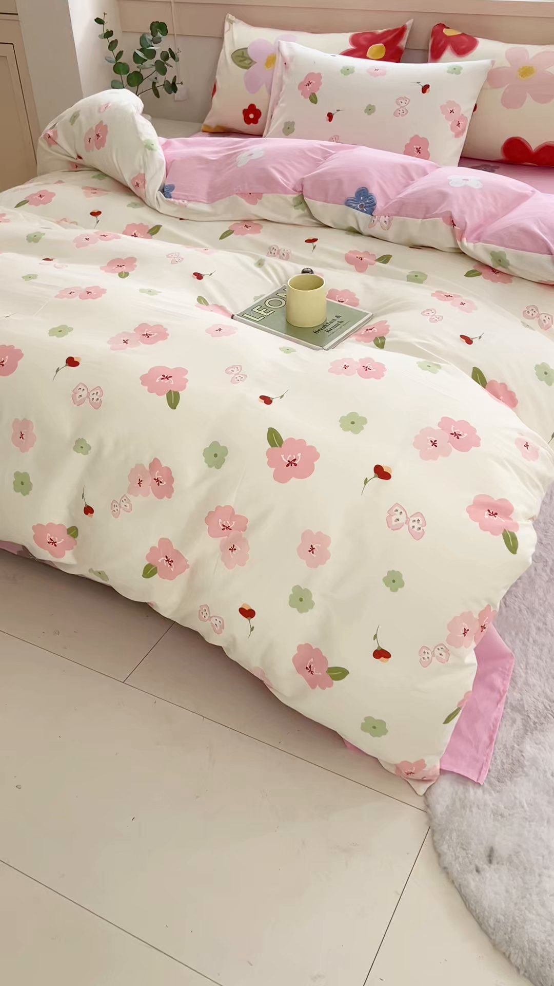 91家纺网 家纺一手货源 找家纺 爱诗诺家纺 2026新款100%全棉纯棉单被套被套单件单品被套【送货上门.多少都可以送】 桃花朵朵