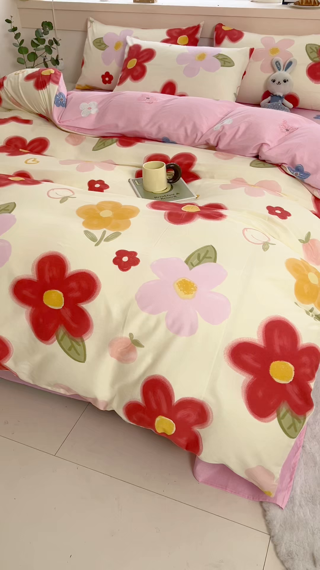 91家纺网 家纺一手货源 找家纺 爱诗诺家纺 2026新款100%全棉纯棉单被套被套单件单品被套【送货上门.多少都可以送】 花儿乐团米