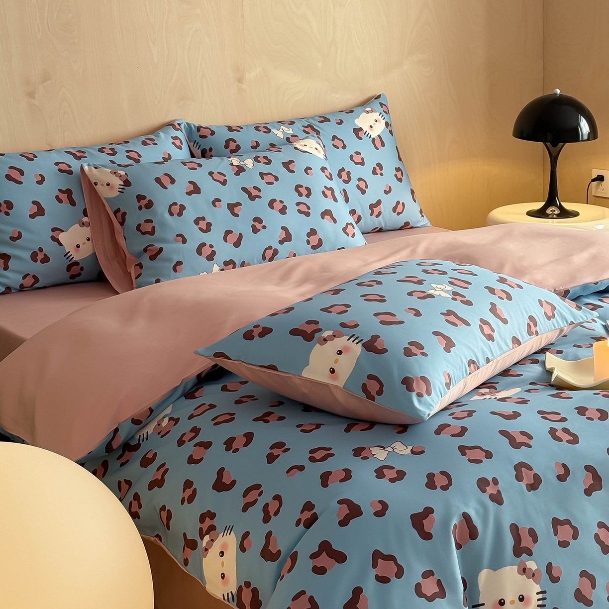 91家纺网 家纺一手货源 找家纺 典曼家纺 2026新款纯棉四件套高级100Pro全棉贡缎卡通四件套 奥利奥-兰