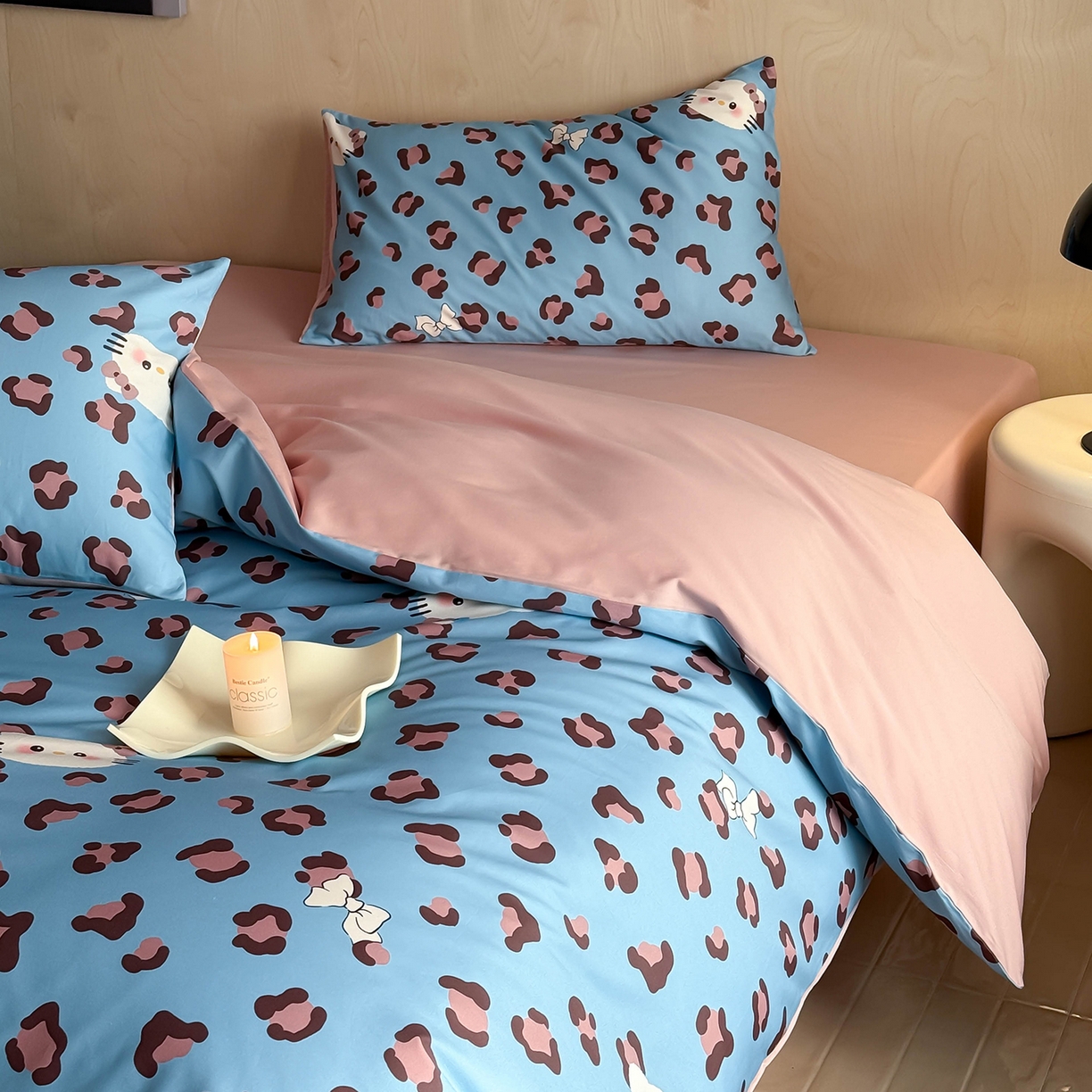 91家纺网 家纺一手货源 找家纺 典曼家纺 2026新款纯棉四件套高级100Pro全棉贡缎卡通四件套 奥利奥-兰